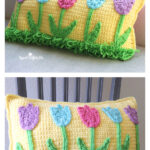 Tulip Pillow Free Crochet Pattern