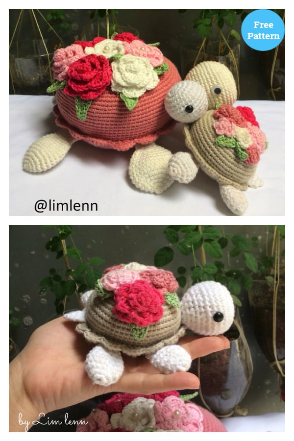 Turtle Flowers Free Crochet Pattern