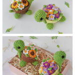 Turtle with Flowers Crochet Pattern