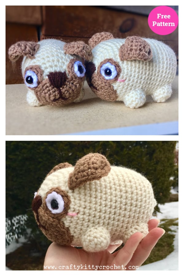 Amigurumi Pug Dog Free Crochet Pattern