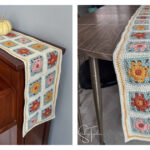 Boho Floral Table Runner Free Crochet Pattern
