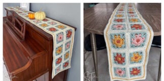 Boho Floral Table Runner Free Crochet Pattern