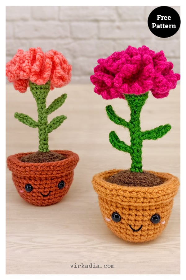 Carnation Cutie Free Crochet Pattern