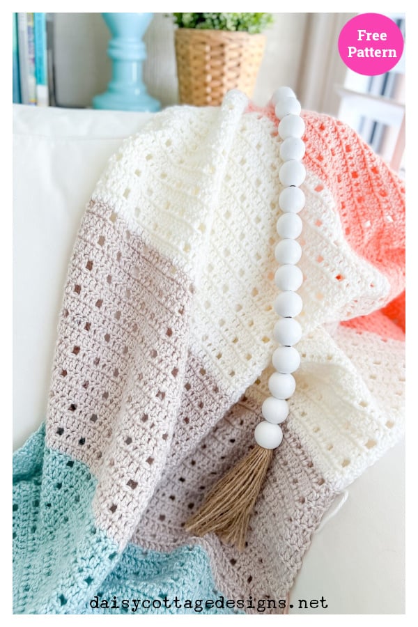 Colorful Blanket Free Crochet Pattern for Beginner 