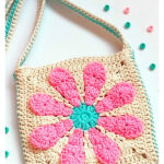 Daisy Granny Square Cross Body Bag Crochet Pattern