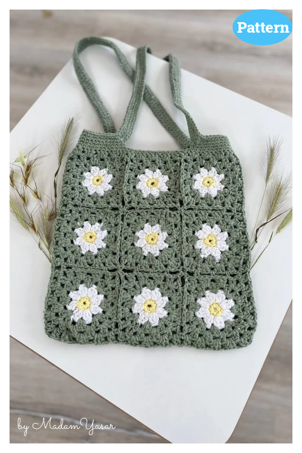 Daisy Tote Bag Crochet Pattern