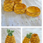 Fruit Pineapple Nesting Bowls Free Crochet Pattern