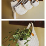 Herringbone Hanging Basket Crochet Pattern