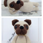 Hiro the Pug Amigurumi Plush Toy Crochet Pattern