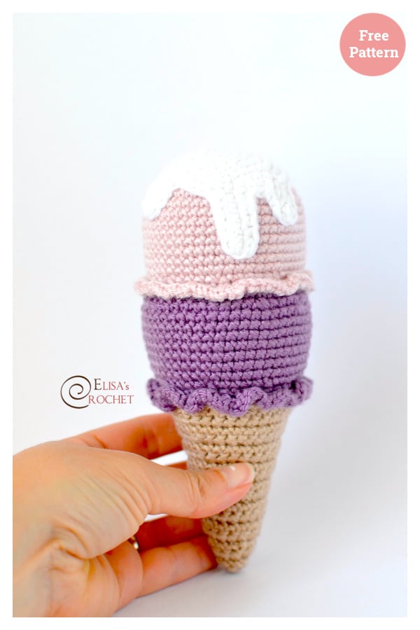 Ice Cream Cone Free Crochet Pattern