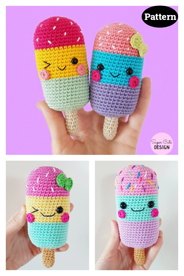 Ice Lollies Amigurumi Crochet Pattern