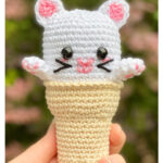 Kitty Ice Cream Cone Free Crochet Pattern