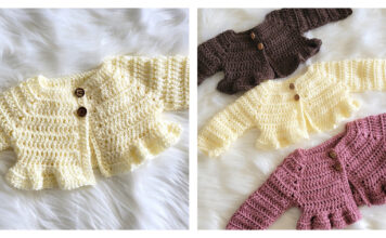 Mia Baby Cardigan Free Crochet Pattern