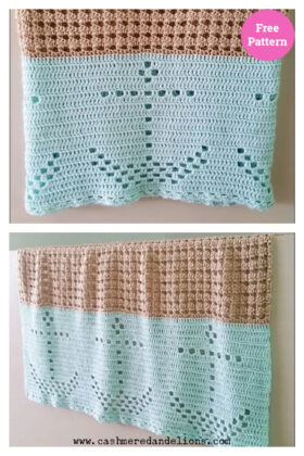 Nautical Filet Baby Blanket Crochet Patterns