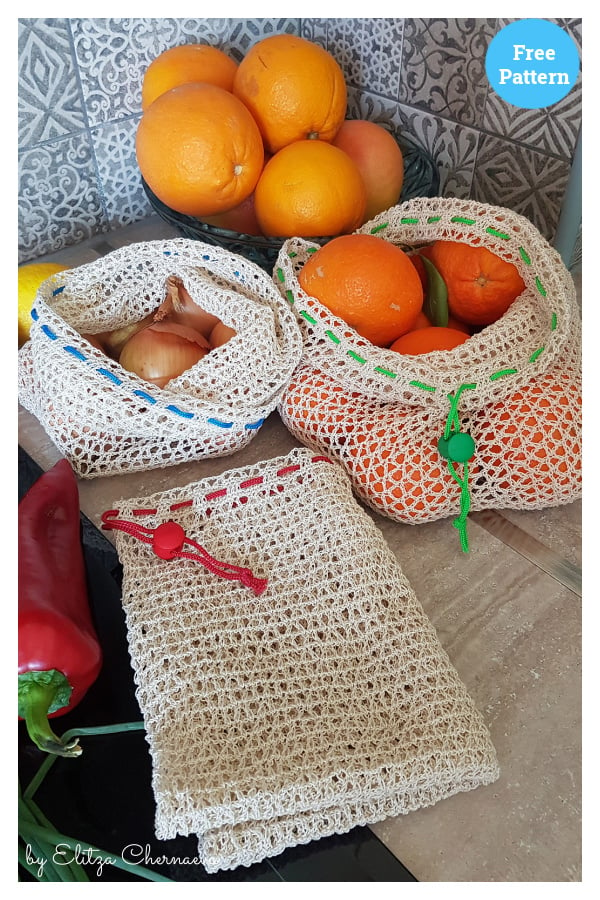 Reusable Produce Bag Free Crochet Pattern 