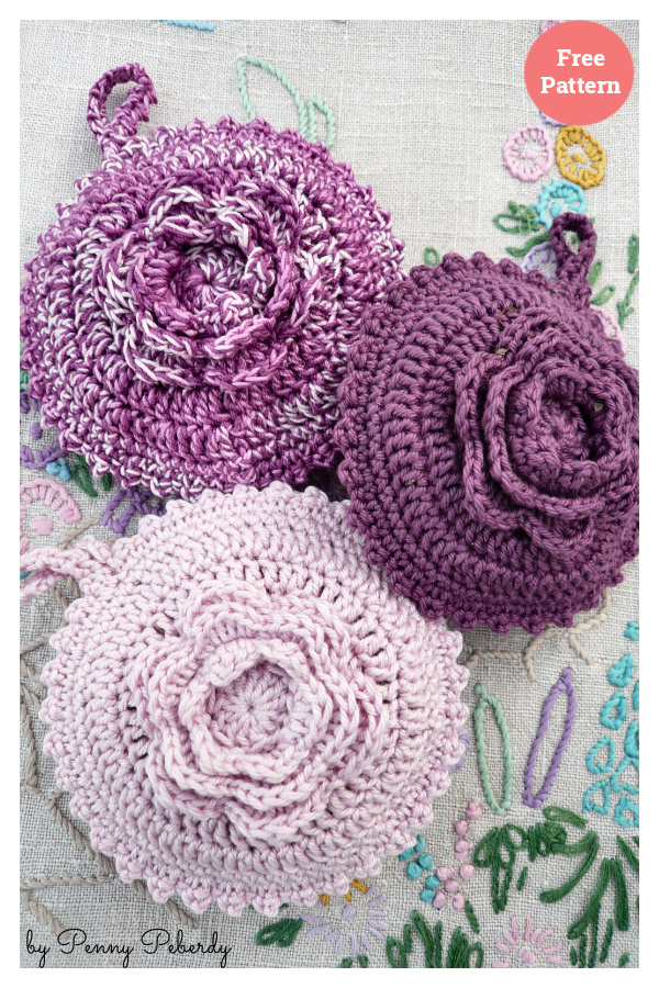 Rose Lavender Sachet Free Crochet Pattern