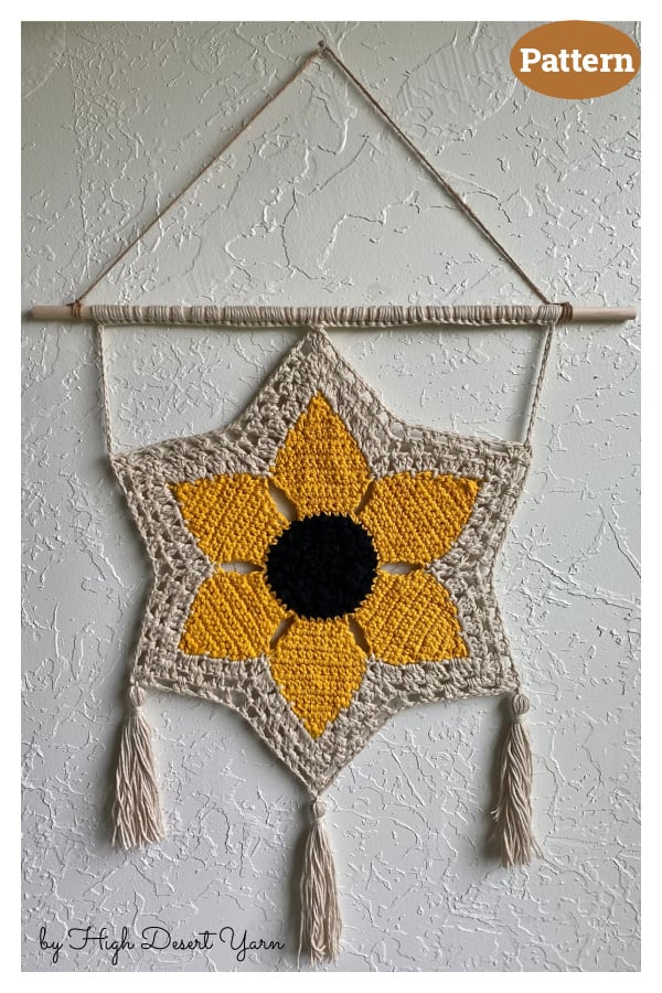 Sunflower Wall Hanging Crochet Pattern