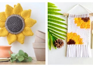 Sunflower Wall Hanging Crochet Patterns