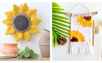 Sunflower Wall Hanging Crochet Patterns
