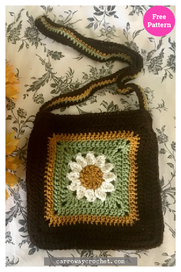 The Daisy Square Bag Free Crochet Pattern