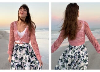 The Ocean Tied Cardi Free Crochet Pattern and Video Tutorial