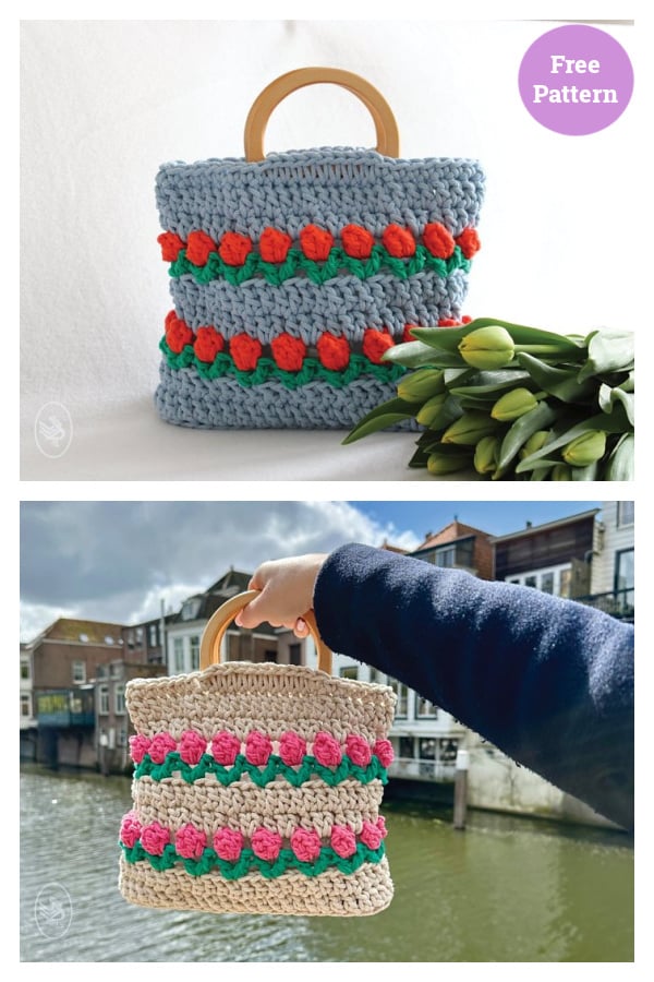 8 Tulip Stitch Bag Crochet Patterns