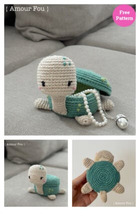 Turtle Jewelry Box Free Crochet Pattern