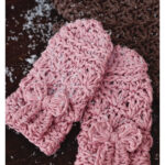Bow Thumbless Baby Mittens Crochet Pattern