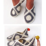 Granny Square Elf Slippers Crochet Pattern