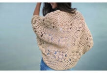 Granny Square Shrug Free Crochet Pattern and Video Tutorial