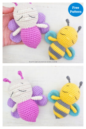 Mini Butterfly or Bee Amigurumi Free Crochet Pattern