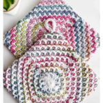 Mosaic Medley Pot Holder Free Crochet Pattern