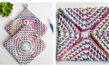 Mosaic Medley Pot Holder Free Crochet Pattern