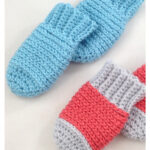 Ribbed Baby Mittens Free Crochet Pattern