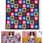 Flower Bed Blanket Free Crochet Pattern