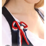 4th of July Bow Brooch Free Crochet Pattern