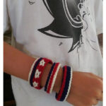 American Flag Bracelet Cuff Free Crochet Pattern and Video Tutorial