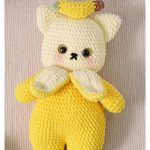 Banana Cat Amigurumi Crochet Pattern