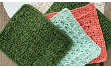 Classic Dishcloth Set Free Crochet Pattern and Video Tutorial