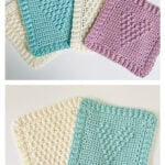 Dotted Baby Washcloths Free Crochet Pattern
