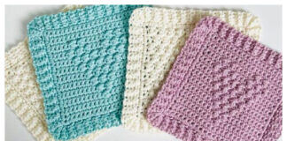 Dotted Baby Washcloths Free Crochet Pattern