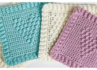 Dotted Baby Washcloths Free Crochet Pattern