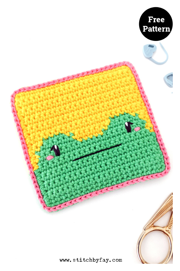 Frog Coaster Free Crochet Pattern