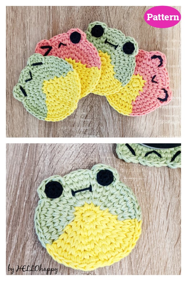Froggy Coasters Crochet Pattern