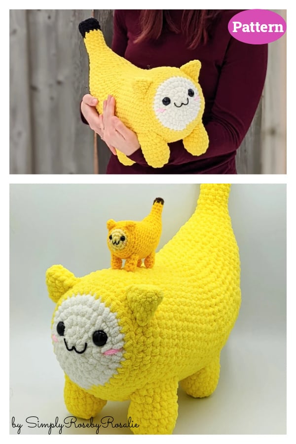 Jumbo Banana Cat Crochet Pattern