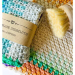 Linen Stitch Dishcloth Free Crochet Pattern and Video Tutorial