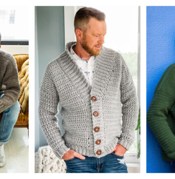 Men's Cardigan Crochet Patterns