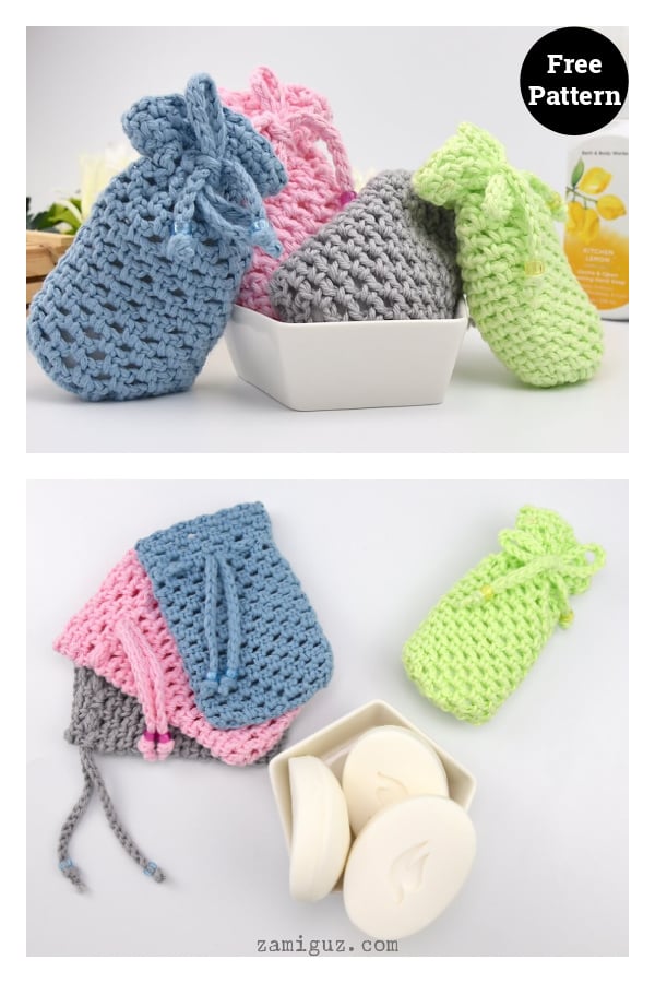 Mesh Pouch Soap Saver Free Crochet Pattern