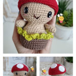 Mushroom Plant Amigurumi Free Crochet PatternMushroom Plant Amigurumi Free Crochet Pattern