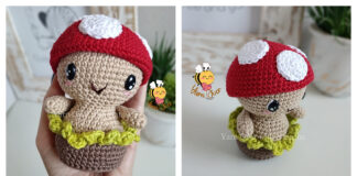 Mushroom Plant Amigurumi Free Crochet Pattern